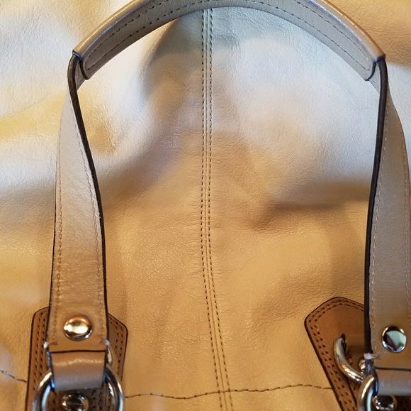 VGUC Coach Bag Tan/Camel Two Tone - Picture 6 of 8